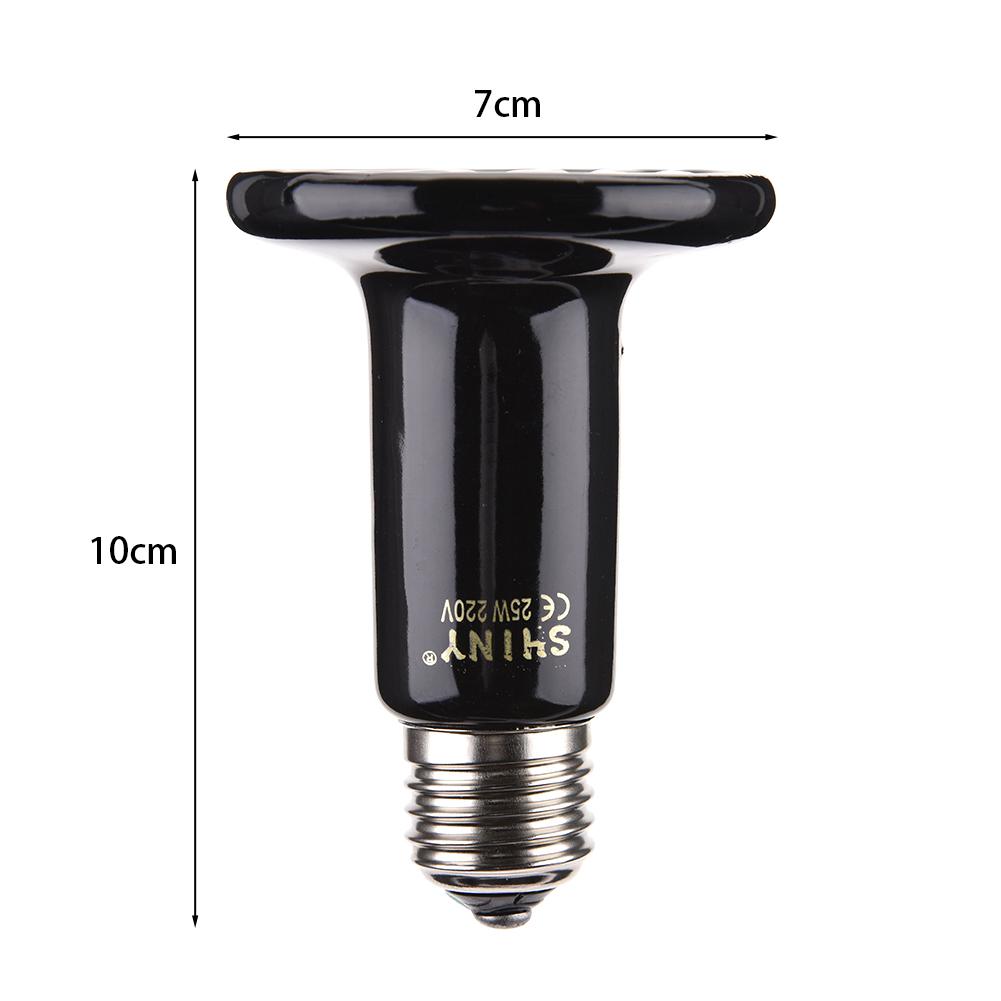 Lámpara de calefacción de cerámica infrarroja para reptiles y mascotas, lámpara de calor para mascotas, lámpara de calefacción de aislamiento cerámico, Bombilla de calor de 25/50/75/100W 220V