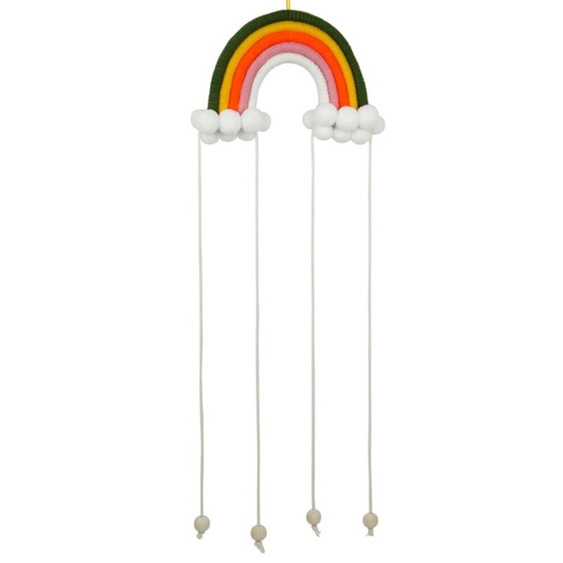 Nordique arc-en-ciel à la main tissage ornement enfants chambre tenture murale décoration de la maison T3LA: 11
