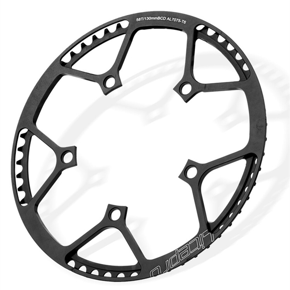 Litepro BMX Bicycle BCD130 Single Disc Gear Round Plate Crankset 45/47/53/56/58T Folding Bike Chainwheel Crank Chainring