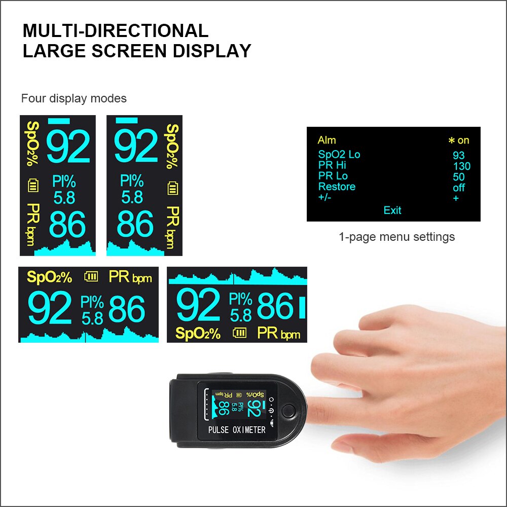 RZ Portable Finger Oximeter fingertip Pulsioximetro Heart Rate Saturometro Household Health Monitors Pulse Oximeter Oximetro