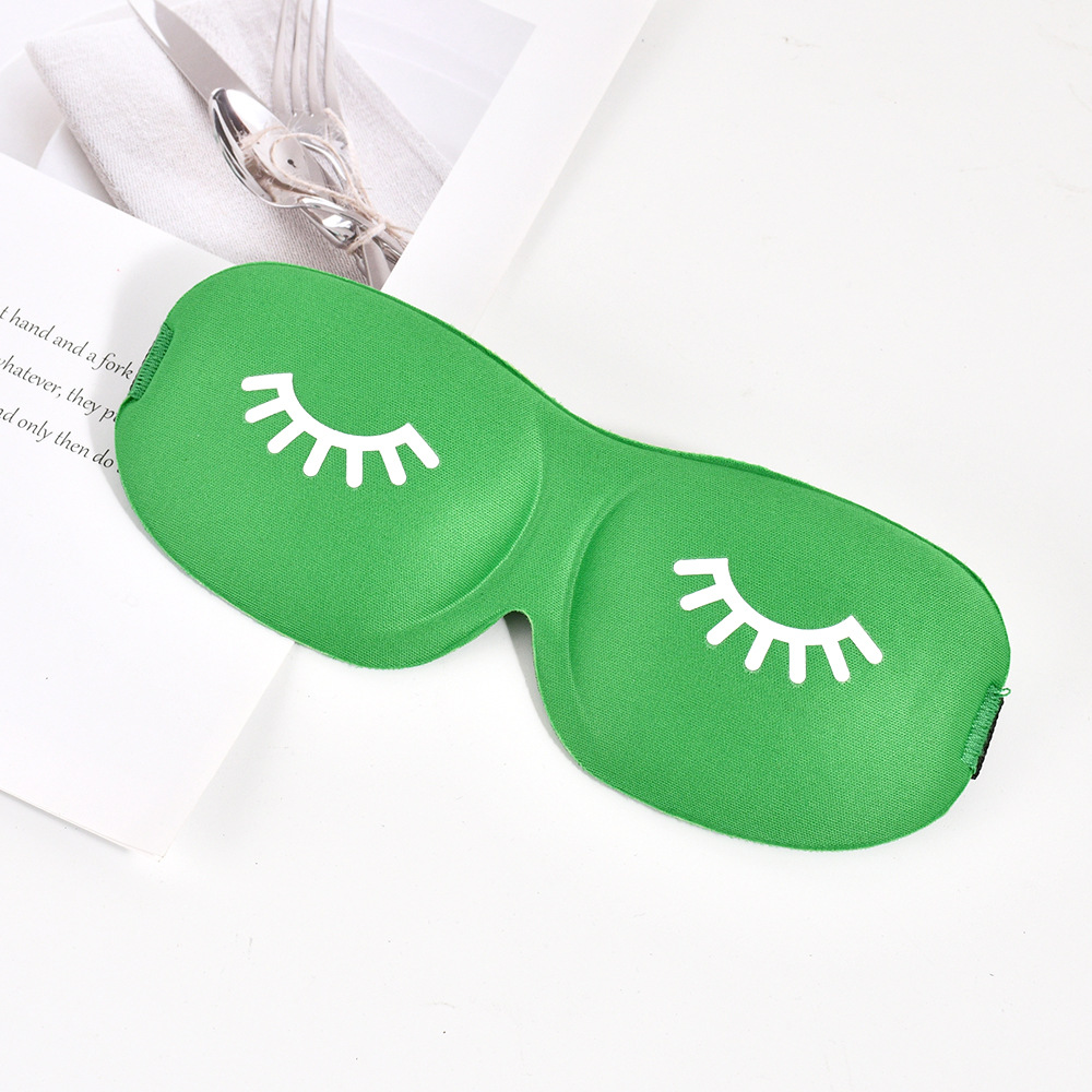 Máscara para dormir 3d, belleza, pestañas, máscara para dormir, sombra de ojos, ayuda para dormir, viajes al aire libre, hogar, descanso de ojos, relajación, cubierta ocular, cuidado de la salud: Verde