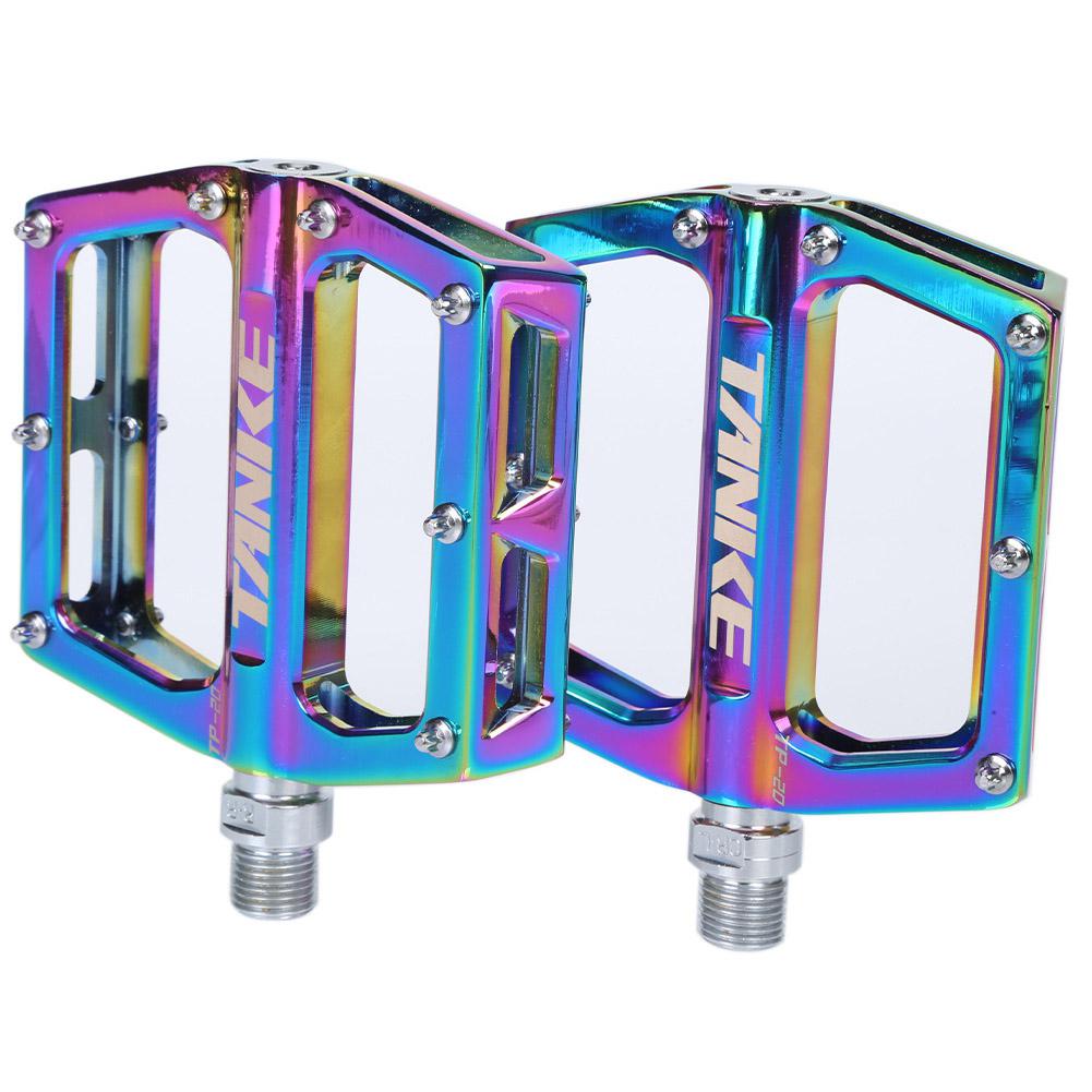 Fiets Pedaal Aluminium Voetpedaal Lager Fiets Pedaal Regenboog Kleurrijke Galvaniseren Pedalen