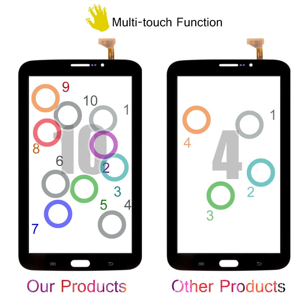 Srjtek 7" For Samsung Galaxy Tab 3 7.0 SM-T210 SM-T211 SM T210 T211 Touch Screen Digitizer Glass Panel Sensor Tablet Replacement