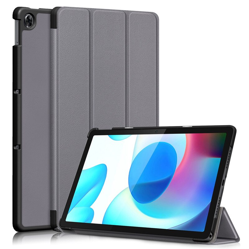 Custodia per Realme Pad custodia da 10.4 pollici tri-fold in pelle PU supporto magnetico custodia per Tablet per Realme Pad 10.4 &quot;custodia: Gray