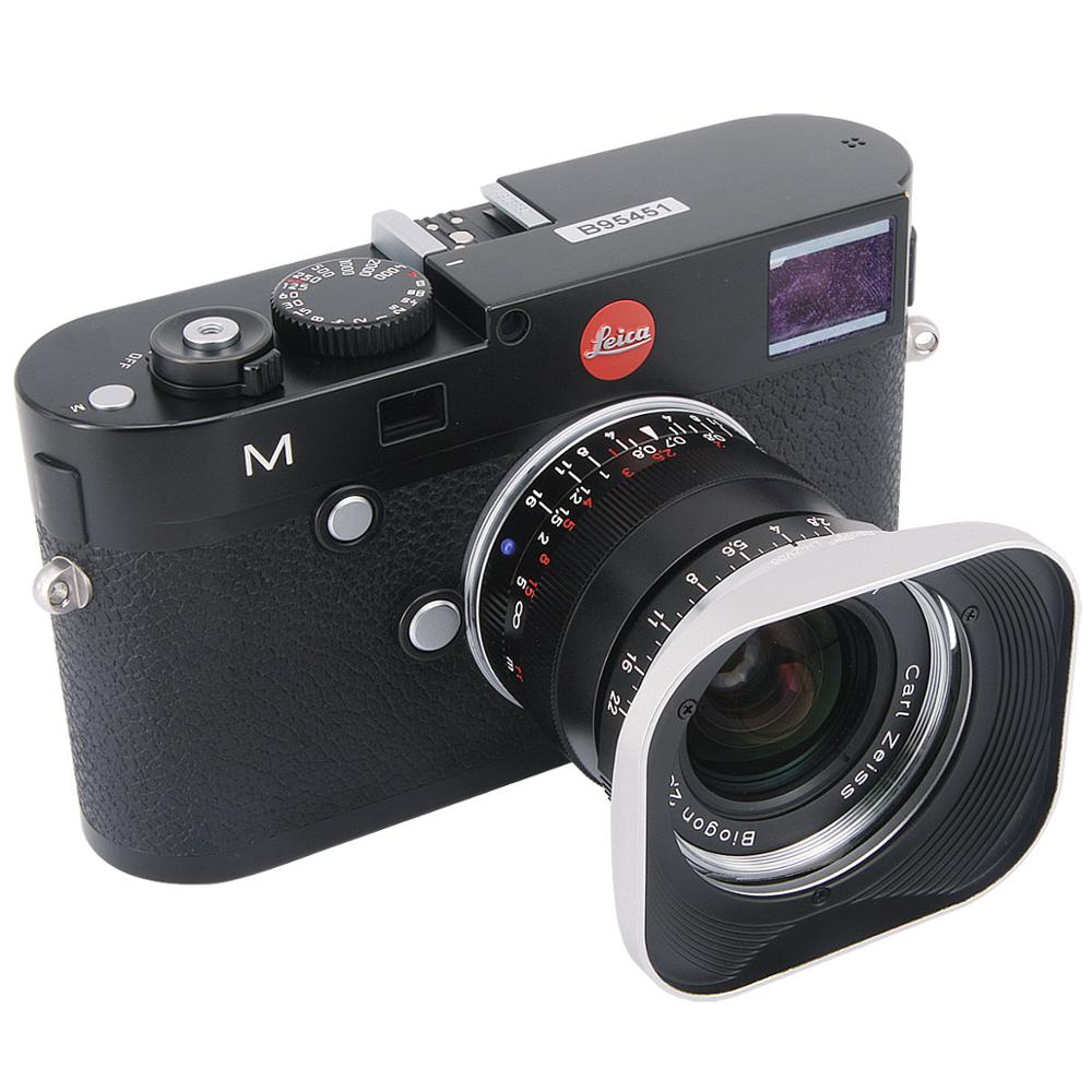 Haoge LH-ZV06 Objektiv Haube für Carl Zeiss C Biogon T * 4.5/21 21mm f 4,5 ZM, 2.8/25 25mm f 2,8 ZM, 2.8/28 28mm f 2,8 ZM Objektiv silber