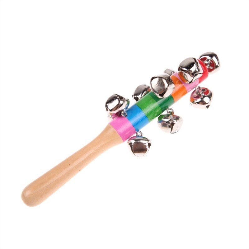 Børn træ castanets legetøj musikinstrumenter til baby klapper håndtere musikinstrumenter legetøj uddannelsesmæssige legetøj til børn: 670872