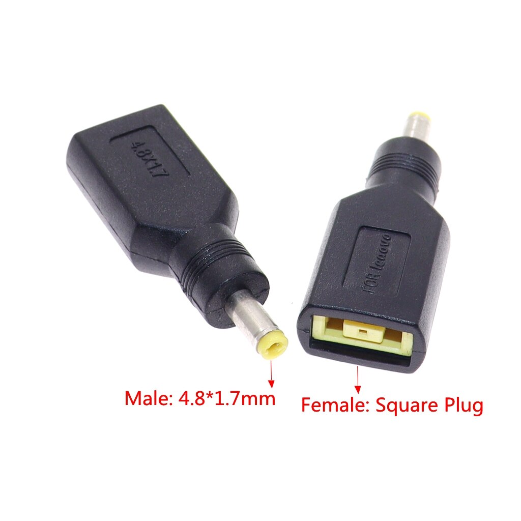Laptop Dc Adapter Vierkante Vrouw Naar 7.9X5.5Mm 5.5X2.5Mm 4.0X1.7Mm 5.5X2.1Mm Male Dc Stekker 90 Graden Connector: 4.8-1.7mm Straight