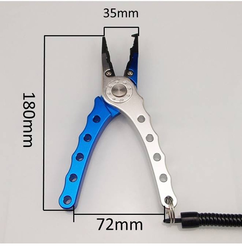 Kesfishing kalastuspihdit 180mm 182g klipsiä halkaistu rengasleikkuri alumiini käsikoukun poisto punos siiman leikkaus
