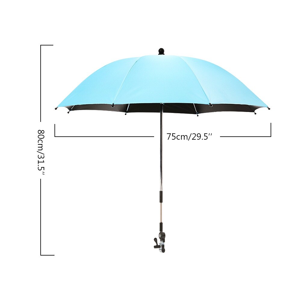 Baby Stroller Umbrella Adjustable Detachable Pram Baby Stroller Cover UV Rays Sun Parasol Umbrella Rain Protecter Outdoor Tools: 04