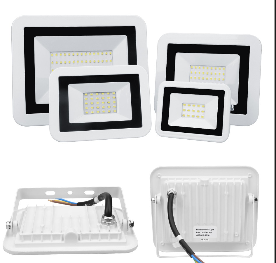 Vandtæt udendørs væg havespot reflektor udvendig sikkerhed foco lampe 220v 10w 20w 30w 50w 100w led oversvømmelseslys