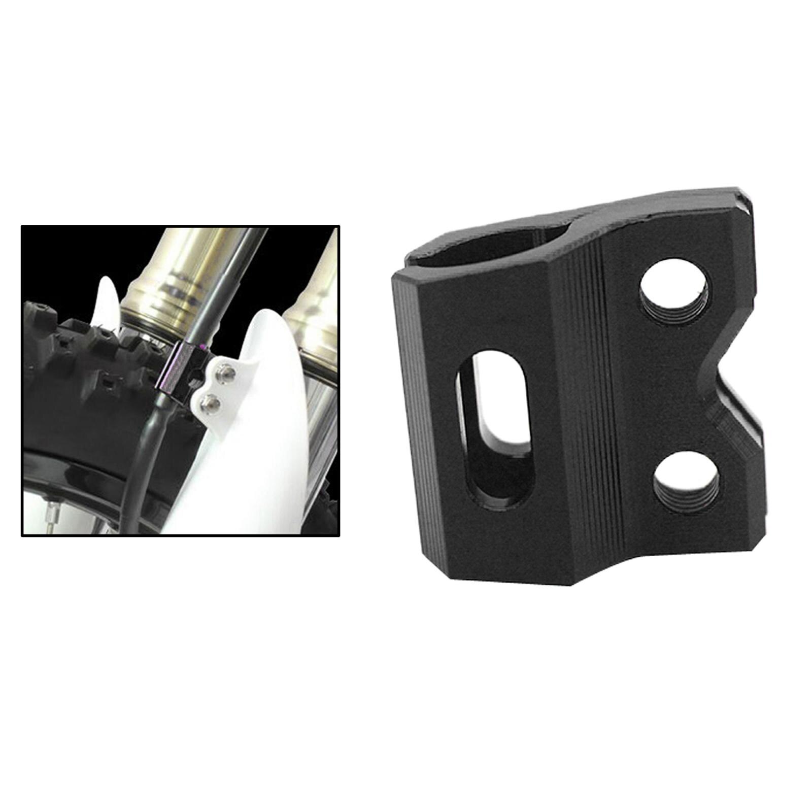 Främre bromsledningshållare slangklämma för honda cr crf 125r 250r för yamaha yz yzf 65 85 125 250 450 04-19 främre bromskabelklämma: Svart