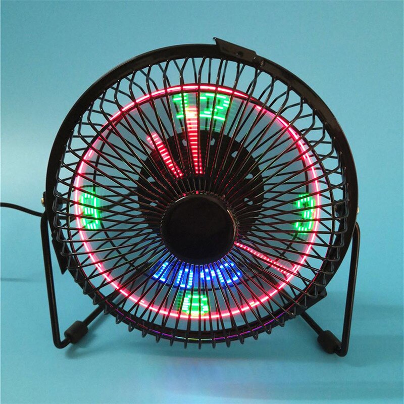 Contador LED programable Mensajes DIY ventilador de refrigeración, Desk
