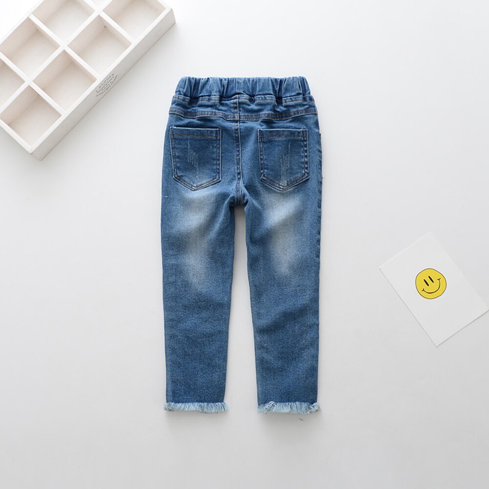 Babyinstar-pantalones vaqueros con bordado Floral para niña, ropa para niña pequeña, pantalones vaqueros, ropa para niño