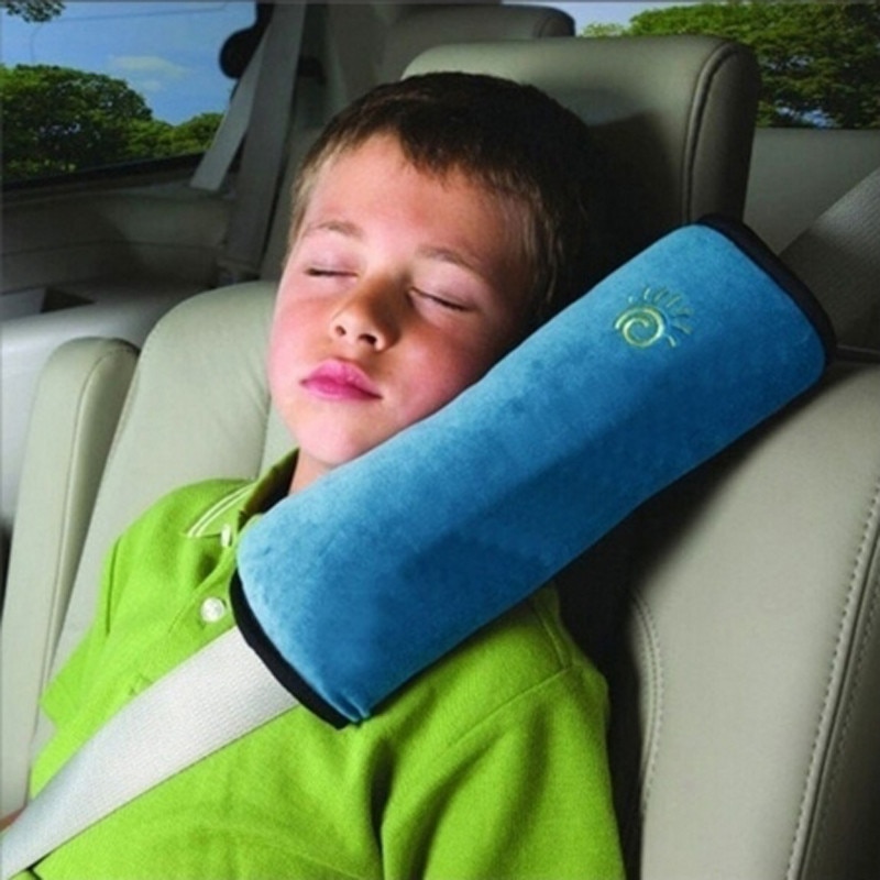 Side Sleeper Kussen 28*9*8Cm Kids Veiligheid Beschermen Nek Schouder Pad Seat Belt Kussen In Auto voor Kinderen Volwassen Kussen