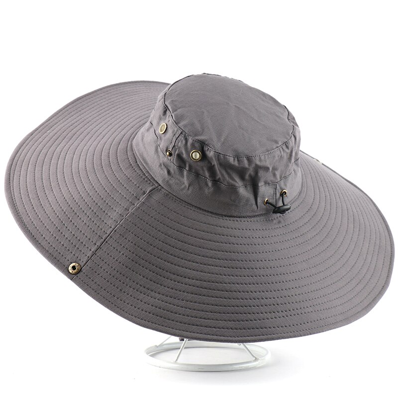 CAMOLAND UV Protection Sun Hat For Men Women 16cm Super Long Wide Brim Bucket Hat Outdoor Breathable Fishing Hiking Boonie Caps