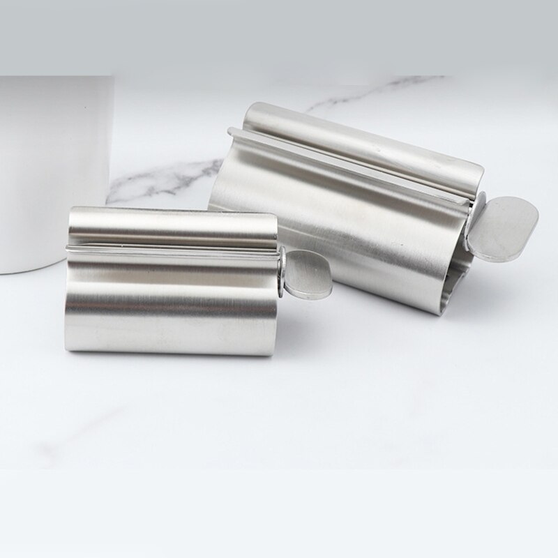 Stainless Steel Rolling Tube Toothpaste Squeezer Dispenser Facial Cleanser Squeezer Multi-Function Rotate Holder