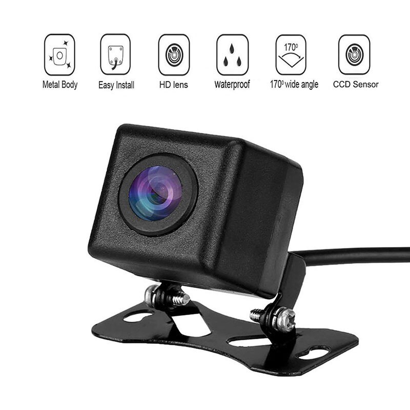 HD Night Vision Car Rear View Camera 170 Degree Waterproof 12V Auto Reversing Camera CCD Backup Monitor Rearview Cameras: Camera