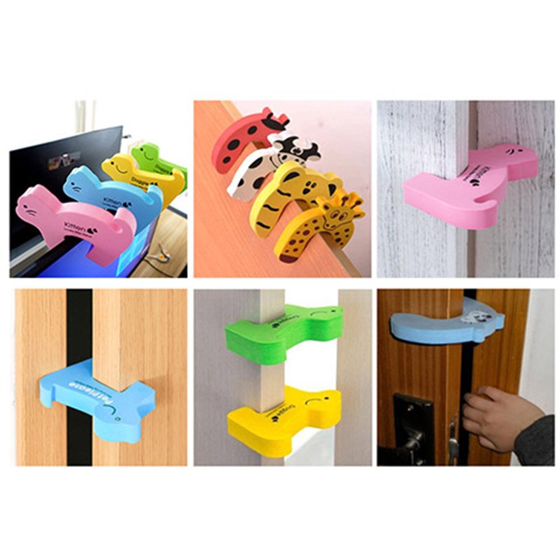 Baby Finger Protector Door Clamp Stopper Security Clip 5pcs Door Knob Baby Safety Doorway Stopper Cushion Clipper Door Stopper