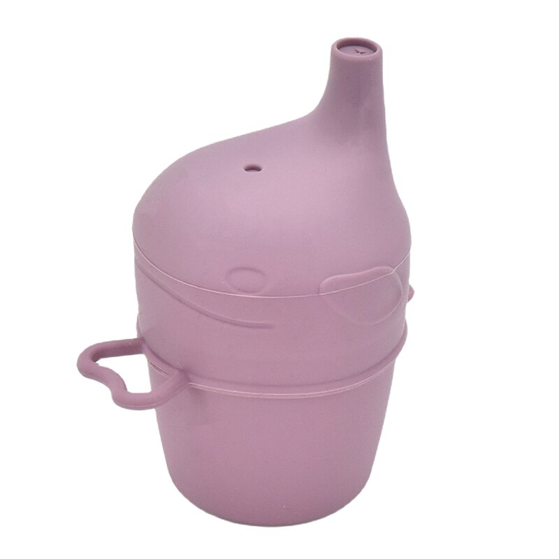 Gobelet à eau en Silicone de couleur Pure pour bébé, Anti-brûlure, de alimentaire, pour apprendre à boire, pour enfants, BPAFREE: 1set Purple