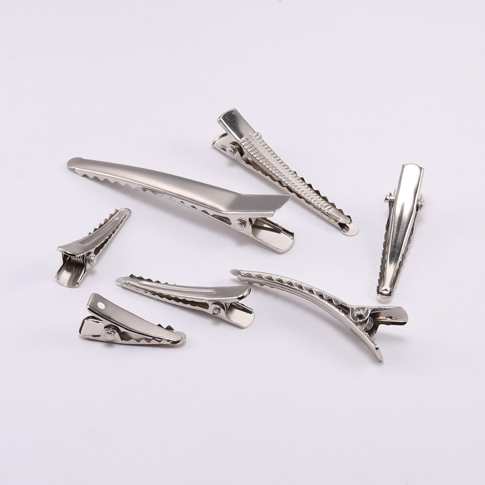 20pcs Flat Single Prong Metal Alligator Hair Clips Hairpins Korker Bow Hair Clip For Hair Hairpins Diy Jewelry Base Accessories