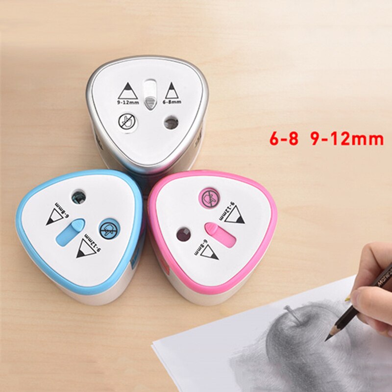 Electric Pencil Sharpener Portable Double Hole for Student Classroom Home Office SEC88