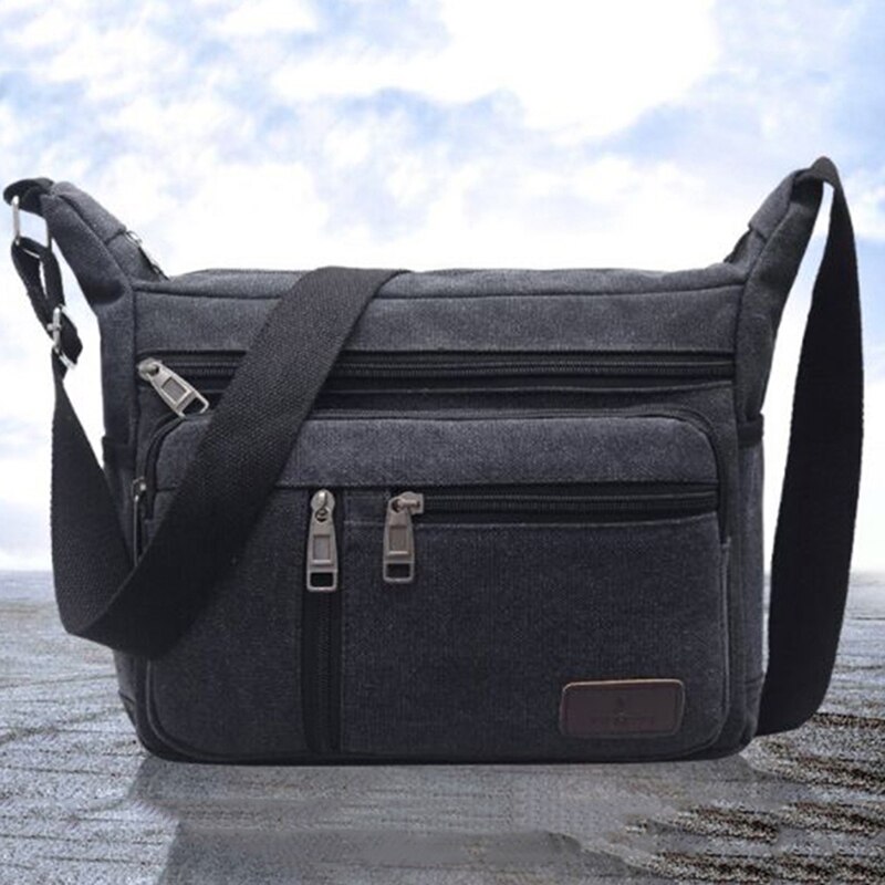 Sacs à bandoulière en toile pour adolescents, sacoches de voyage, sacs d'école solides à fermeture éclair