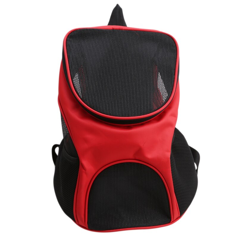 Hundetaske åndbar hund rygsæk stor kapacitet bærepose til bærbar udendørs rejse kæledyrsbærer: Rød