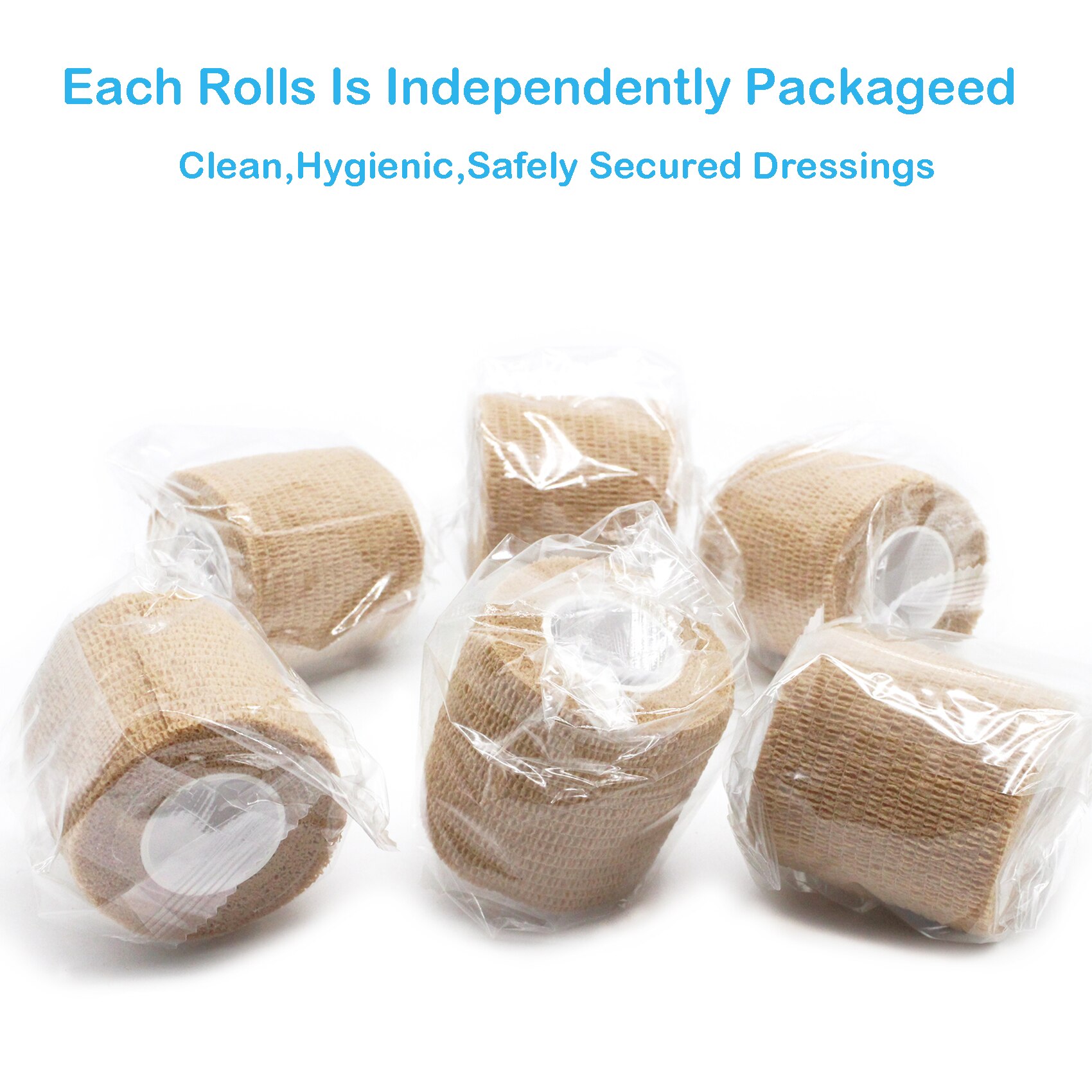 6 Rolls 5Cm Zelfklevende Bandage Wrap,6 Pcs Dierenarts Wrap Samenhangend Bandages Voor Honden Hoeses Huisdier Dieren Voor Wrist Healing Enkel