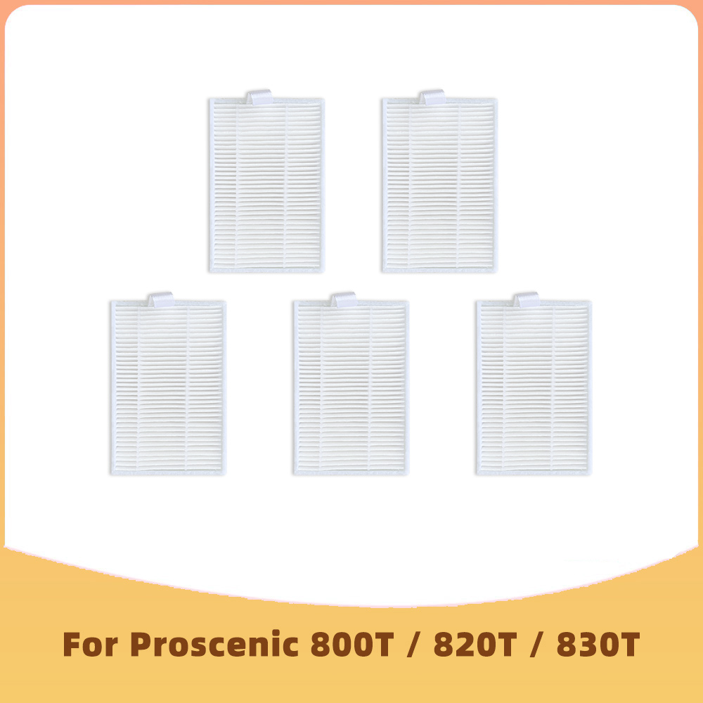 Compatibile con Proscenic 800T 820T 830T LIECTROUX C30B XR500 E30 Aspirapolvere robot Spazzola Laterale Filtro HEPA Panno Mocio Parti di Sostituzione: Borgogna