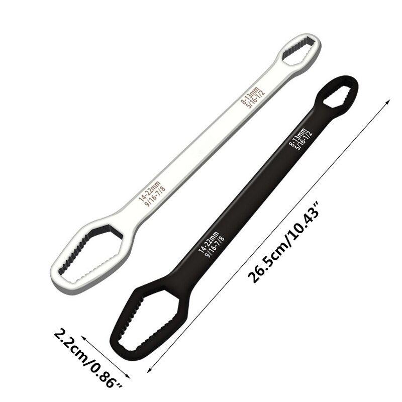Double End Wrenches Universal Spanner 14-22mm 8-13mm Wrench Key Screw Nuts Repair Quick Release Wide Used