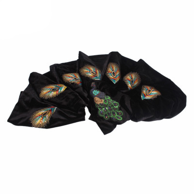 Neue Muslimischen Skullies &Ampere; Mützen samt schal kappe für damen luxus kopf schal pfau stickerei Afrikanische wickeln Hütte: D