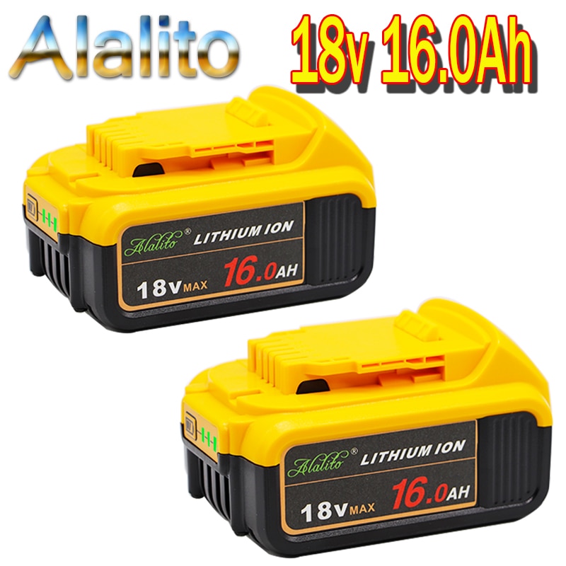 Alalito 18 V 16.0Ah DCB200 Vervangende Li-Ion Batterij Voor Dewalt Max Xr Power Tool 18 V 16000Mah Lithium Batterijen