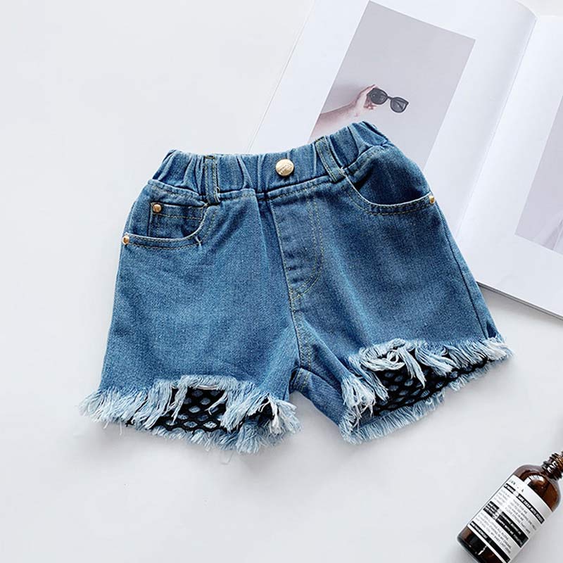 Menoea 1-6y Jeans para niños , pantalones de verano para niñas, pantalones de mezclilla para bebés, pantalones cortos de sólidos para niños, pantalones cortos, filetes, novedades: AH548 Blue / 5