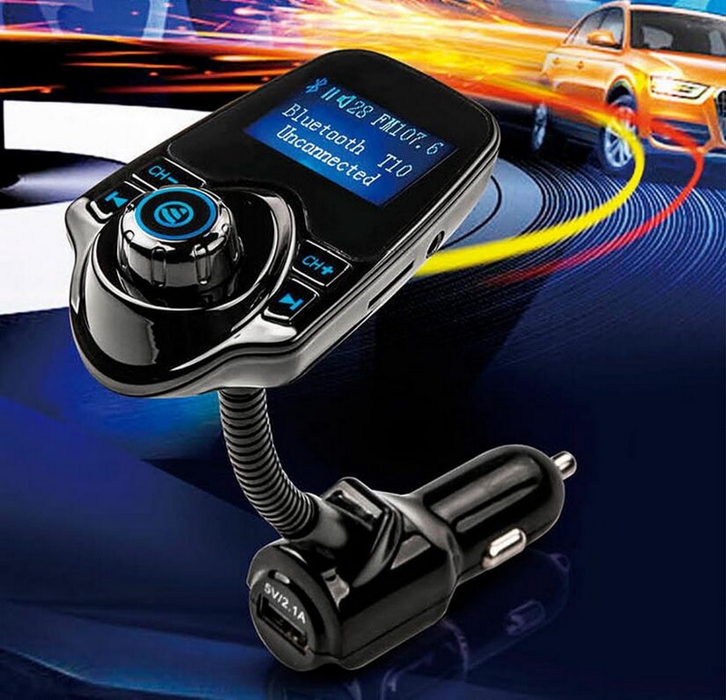 Bluetooth carkit bluetooth fm-zender  mp3- speler autokit oplader voor smartphone handsfree