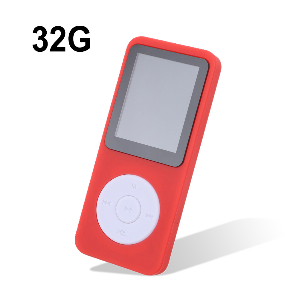 Music Players Bluetooth-compatible Player E-book Voice Recorder MP3 MP4 Replacement for Windows XP/VISTA/8 White 64G: Red-32G