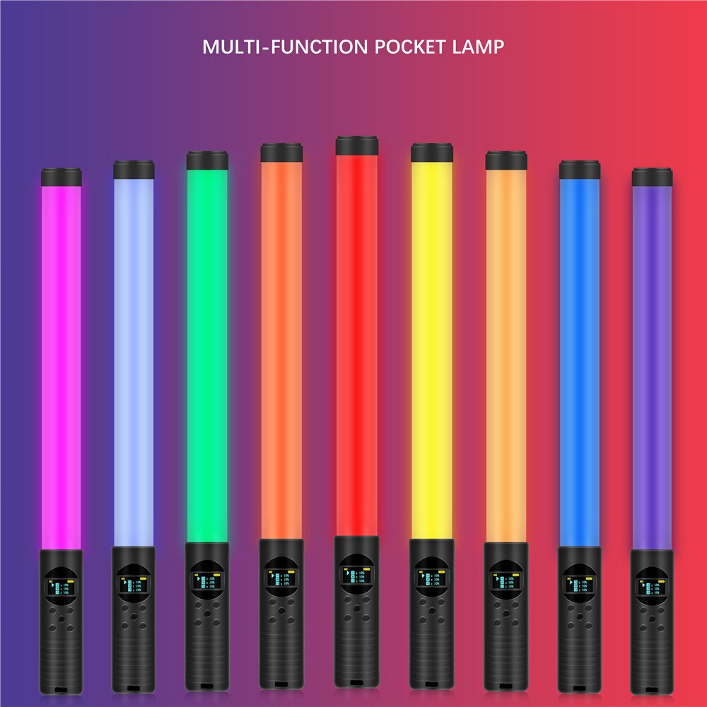 Handheld Rgb Licht Wand Video Verlichting Met Statief Stand Oplaadbare Fotografie Verlichting Stick Voor Tiktok Bruiloft Led Licht Invullen