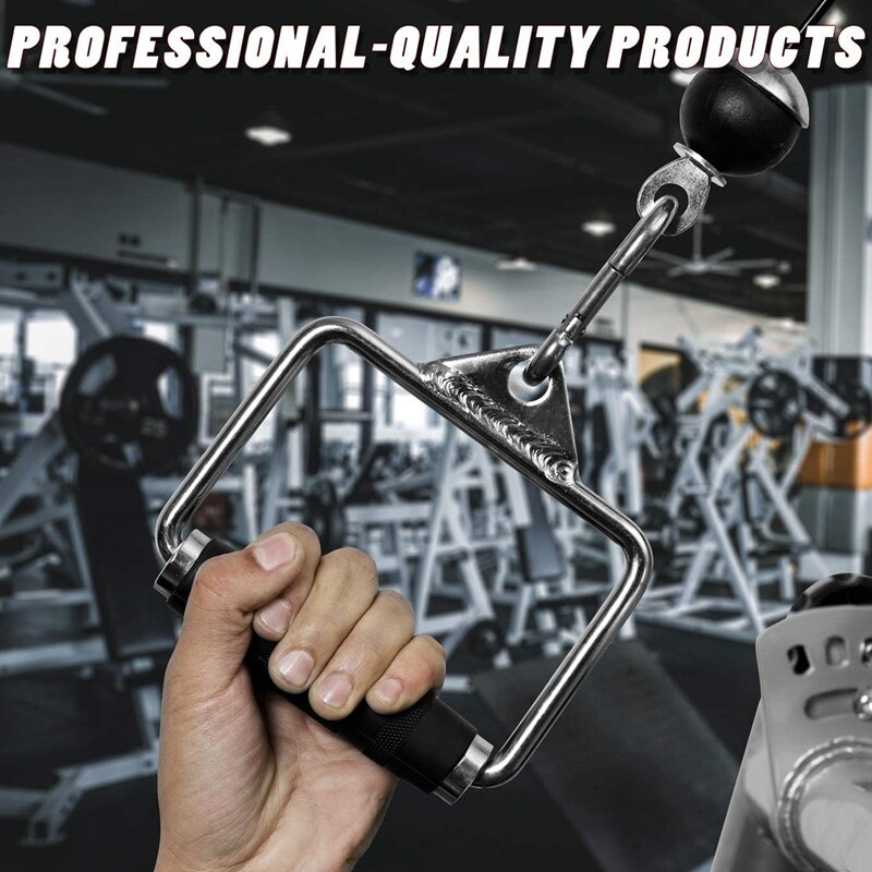 Poignées de Machine à câble extractible, poignée de câble presseur pour Triceps Biceps robustes pour entraînements de poulie, gymnastique à domicile