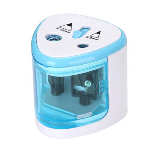 Dual Holes Battery Automatic Electric Pencil Sharpener School Office Stationery: Blue