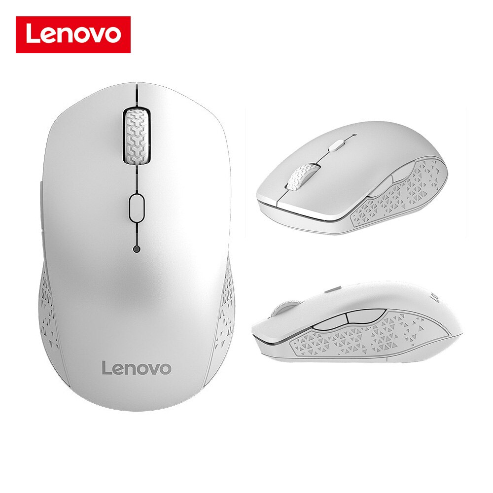 Lenovo Mouse Howard Bluetooth Wireless Mouse with Dual Mode Portable 1600 DPI with USB Receiver for Laptop PC Desktop MacBook