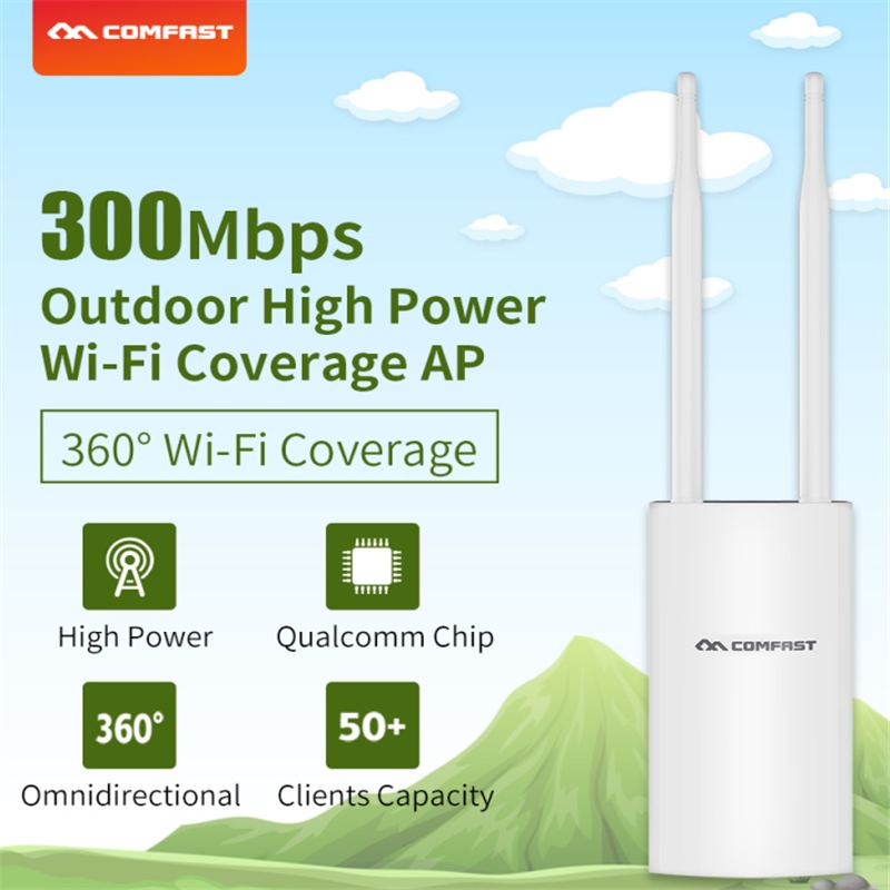 Cf -ew71 300 mbps draadloze wifi-repeater 2.4 ghz wifi-router waterdichte krachtige buitenextender wifi-routerantenne