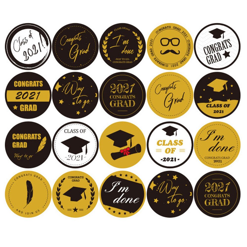 20 Vellen Graduation Party Afdichting Stickers Viering Party Labels Stickers