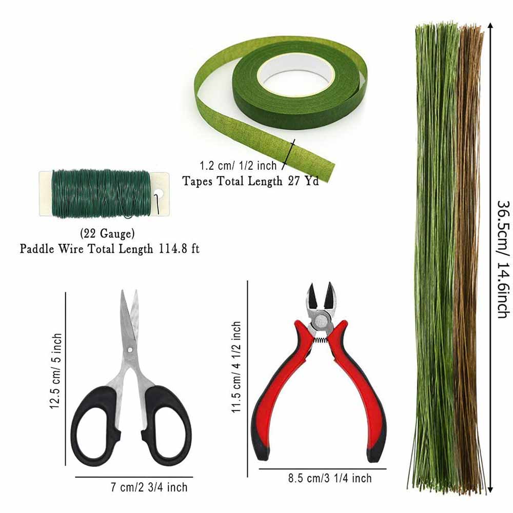 Floral Tool Set Floral Tape Floral Cutter Floral Stem Wire Pedicure Manicure Floral Tools Set Lightweight Durable