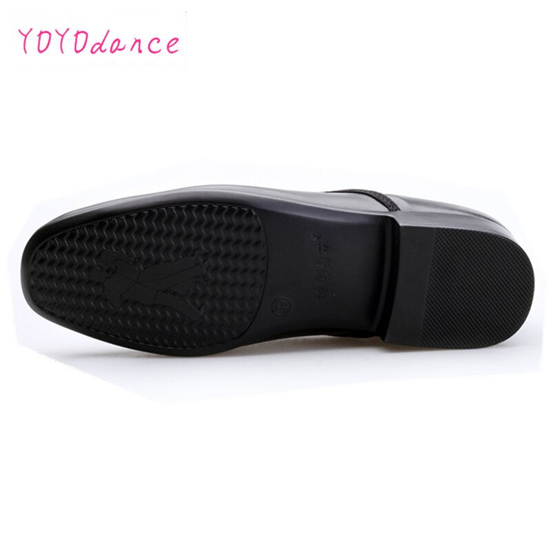 Heren Latin Dansschoenen Leer Stijldansen Lage Hak 2.5 cm Big Size Party Vierkante