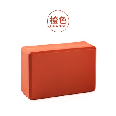 5 färger yoga pilates eva yoga block tegel sport träning gym skum träning stretching hjälp kroppsformning hälsoträningsutrustning: Orange