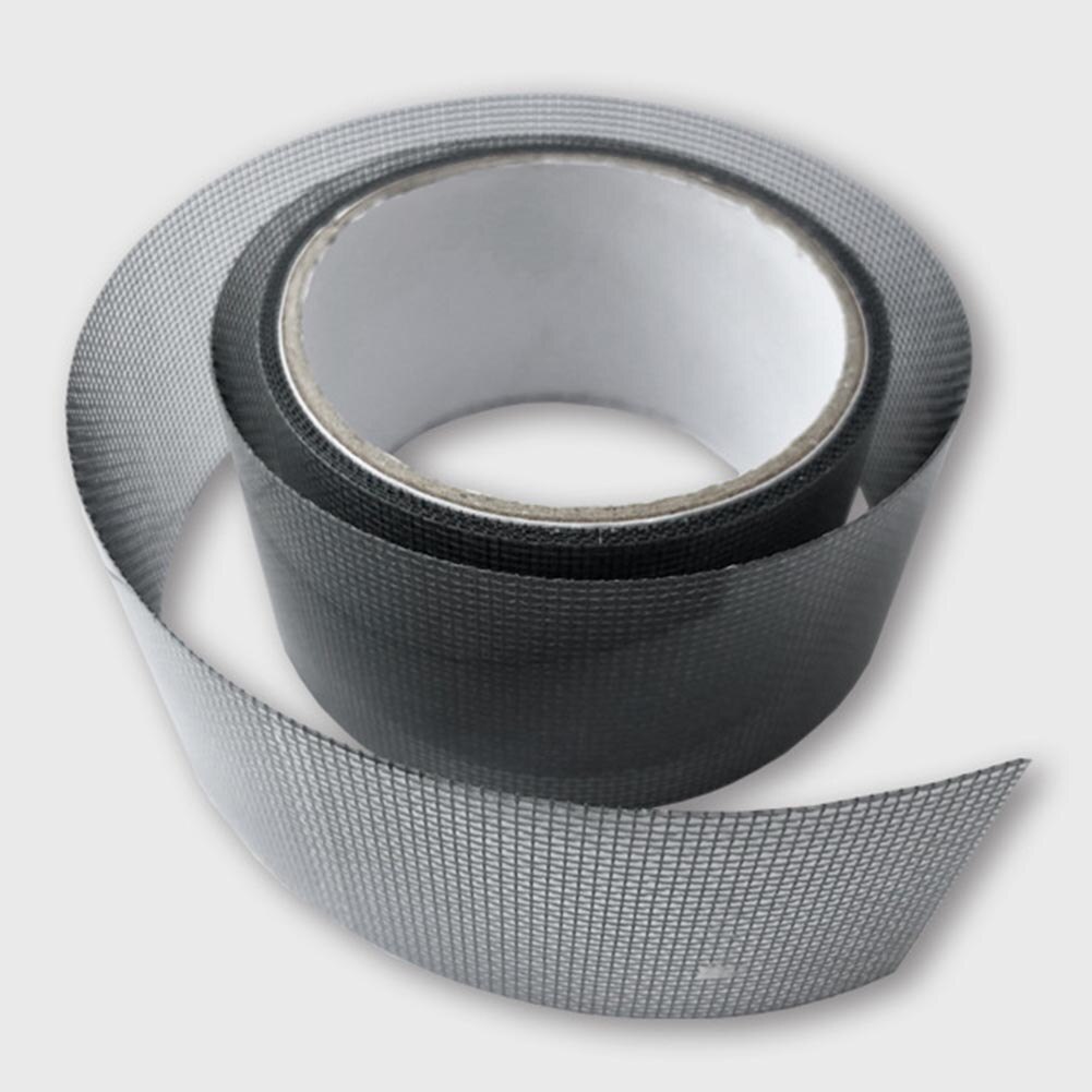 Sterke Lijm Scherm Reparatie Tape Deur Venster Anti-Mosquito Screening Tape Zelfklevende Fix Mesh Netting Gebroken Gaten tool: Black