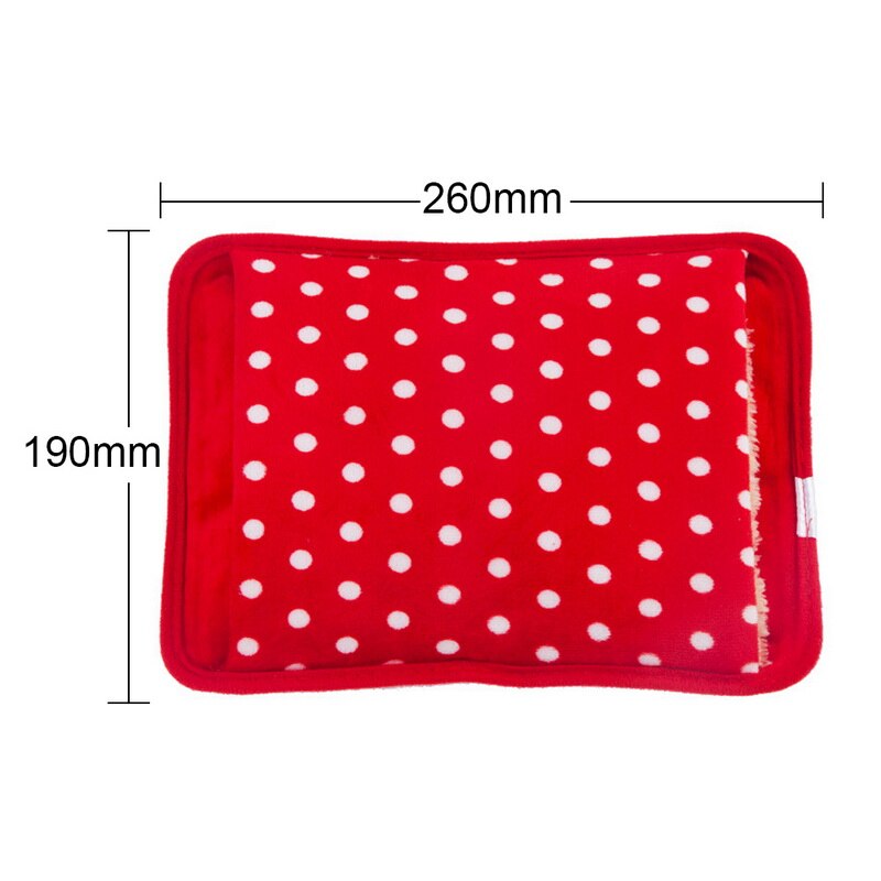 Velours à pois bouillotte électrique Rechargeable sac à eau de chaleur 2-8 heures de température dernière chauffe-main électrique prise ue: G231755