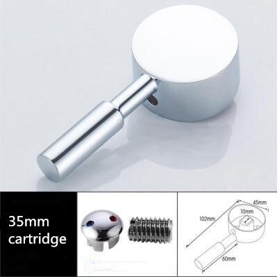 Wasserhahn zink-legierung griff hebel 35mm oder 40mm patrone Schlecht wasserhahn zubehör: Weiß