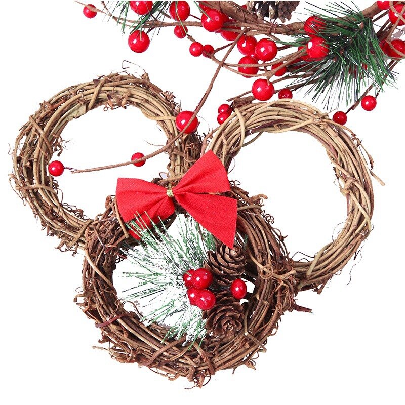 Rattan Wreath, Twigs Wreath DIY Vine Wreath Decorations for Front Door Wall Hanging,(16, 4 Inches)