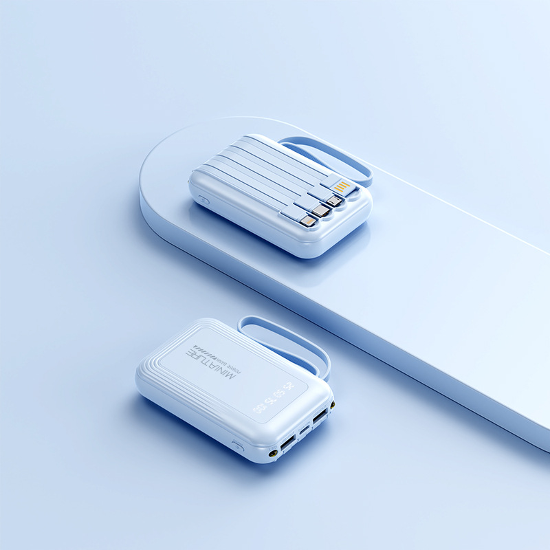 De powerbank van 20000 mah heeft een vieraderige, snellaadfunctie met grote capaciteit en is 20w mini-powerbank voor mobiel gebruik.: Blauw / 10000 mah