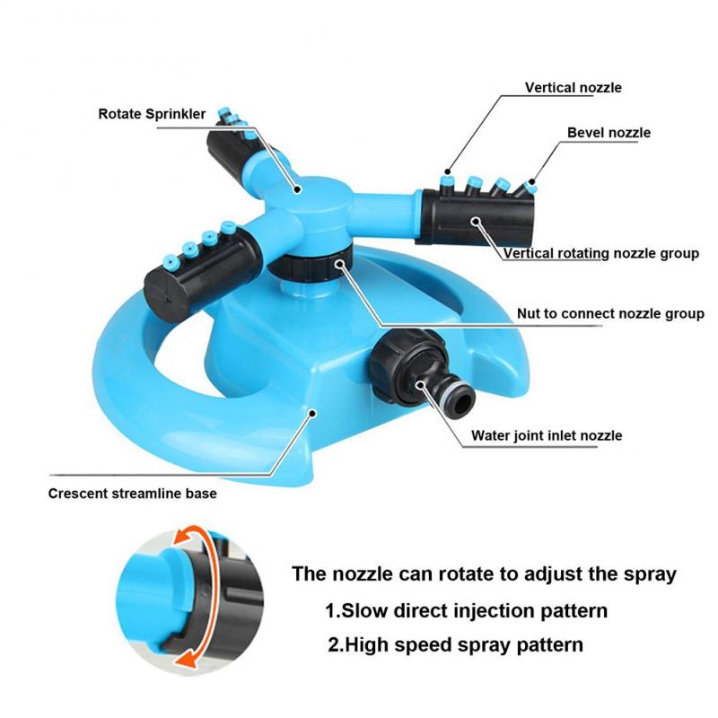 360 ° Tuin Sprinklers Automatisch Sproeisysteem Gras Gazon Roterende Water Sprinkler Nozzles Tuin Irrigatie Gereedschap